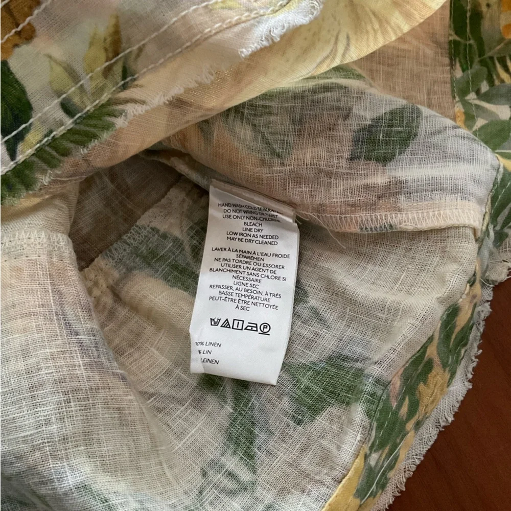 Anthropologie Pilcro Raw-Edge Linen Swing Tank, NWT - Picture 5 of 5